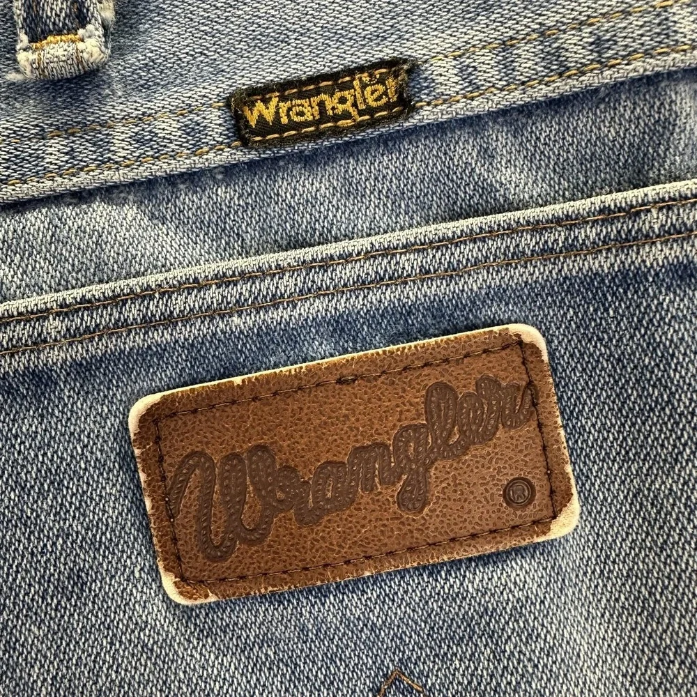 Vintage Wrangler Jeans Womens 8-10 Light Wash Blue Denim Straight Leg Made‎ USA